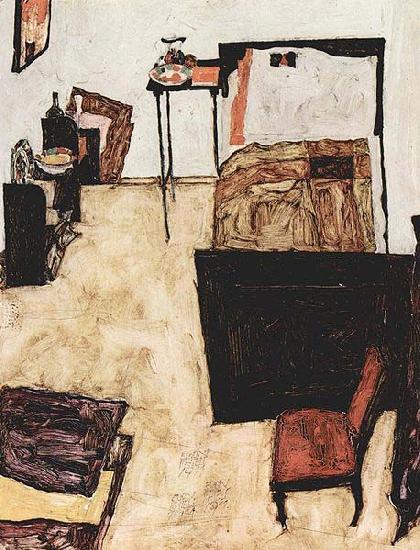Egon Schiele Schieles Wohnzimmer in Neulengbach oil painting image